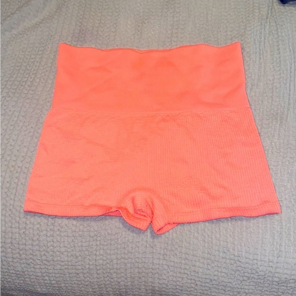 Colsie Vibrant Coral High-Waisted Shorts